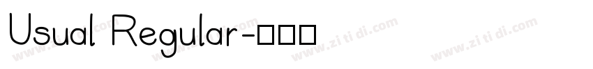 Usual Regular字体转换